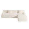 Cloud - Sectional Sofa Upholstered Couch, Free Combined Sofa For Living Room - Beige - Image 11