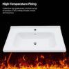Rectangular Vanity Top With Overflow For Bathroom 32" X 20" - White - Image 7