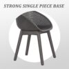 2 Piece Durable Single Chair With Mesh Hollow Out Design - Warm Gray - Image 13