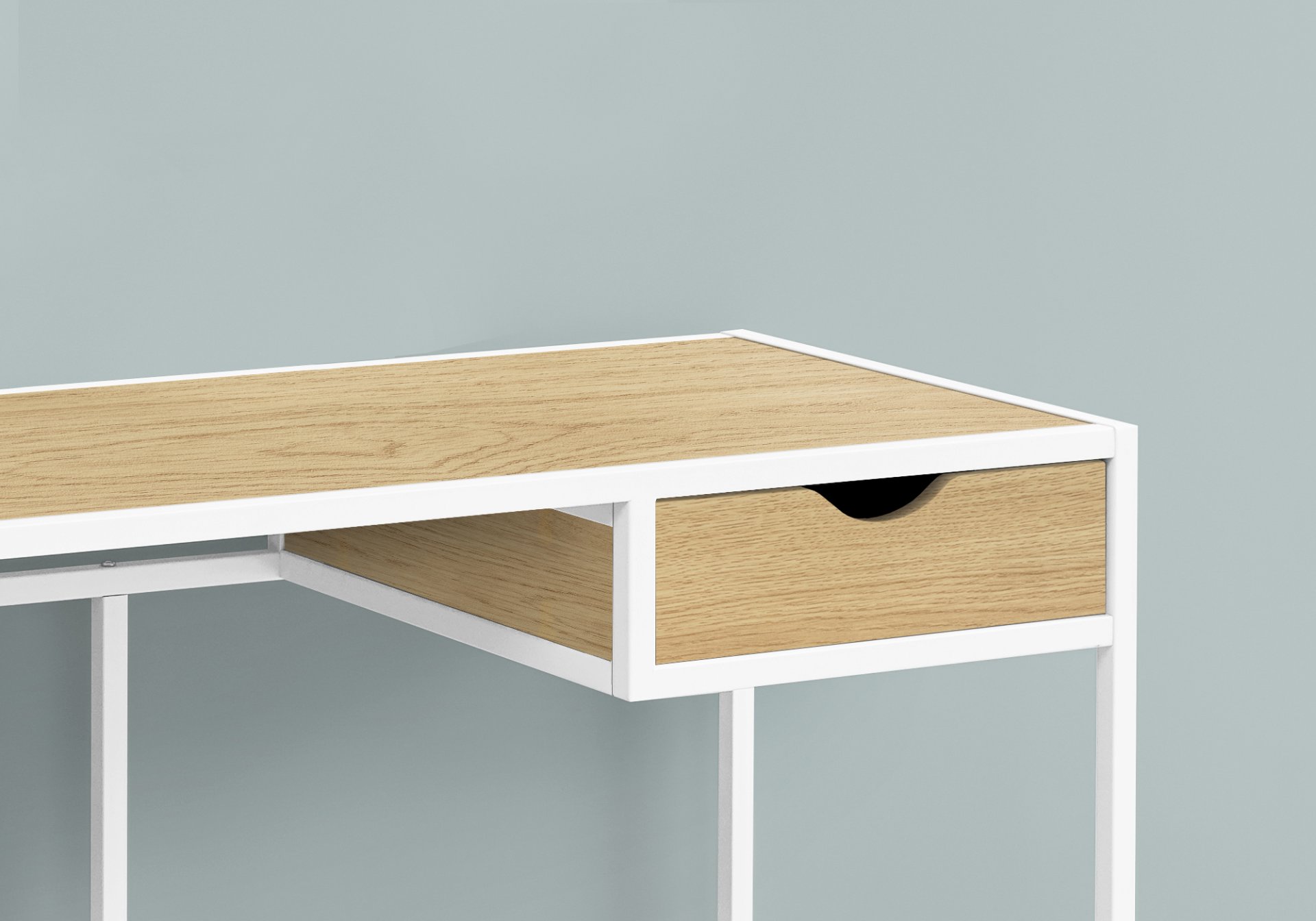 Computer Desk For Home Office, Laptop, Storage Drawer, Contemporary & Modern - Natural - Image 2