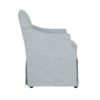 London - Upholstered Skirted Dining Arm Chair With Hidden Casters - Light Blue - Image 7