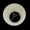 Serenity - Round Ribbed Lamp Base Clear Table Lamp Large Linen Shade - Clear / Gold / Natural - Image 3