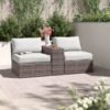2 Person Seating Set & Cushions - Brown / Gray - Image 2
