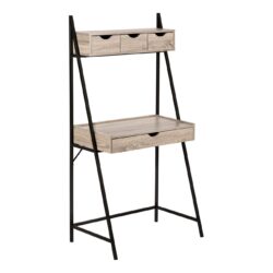 Computer Desk For Home Office, Laptop, Leaning, Storage Drawers, Contemporary & Modern - Taupe