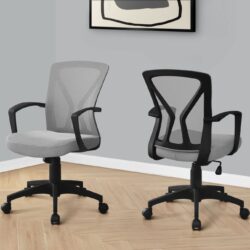 Office Chair, Adjustable Height, Swivel, Ergonomic, Comfortable Seating, Contemporary & Modern - Gray