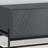 TV Stand, Console, Media Entertainment Center, Storage Cabinet, Contemporary Convenient Design - Gray - Image 9