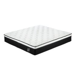 12" Full Size Hybrid Mattres 12" With 7 Zoned Memory Foam Individual Pocket Springs Breathable Knitted Cover - White