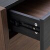 Modern Extendable & Rotating Cabinet With Drawer And Flip Doors For Versatile Storage - Black / Dark Walnut - Image 18