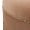 Yolanda - Round Upholstered Accent Ottoman - Peach Orange / Gold - Image 6