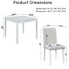 5 Piece Wooden Dining Table Set, Kitchen Table Set With 4 Upholstered Chairs, Wooden Table With Crystal Decoration And Chairs Set For Kitchen, Dining Room - White - Image 3