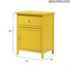 Chic Transitional Nightstand - Yellow - Image 6