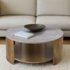 Keegan - Round Coffee Table With Shelf - Oak - Image 9