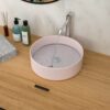 Elegant Pink Ceramic Vessel Bathroom Sink For Modern And Classic Interiors - Pink - Image 5