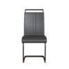 Modern Dining Chairs With High Back Upholstery, C Shaped Tube Design Metal Legs (Set of 2) - Gray - Image 16