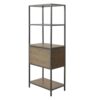 Darley - 3 Shelf Bookcase With Storage Cabinet - Gray - Image 5