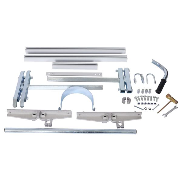 Portable Chainsaw Mill Aluminum Steel Planking Lumber With Adjustable Milling Bar 14 To 24" - Silver