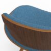 Malden - Bentwood Dining Chair With Wood Back - Blue - Image 7