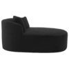 Chaise Lounge Sofa Boneless Couch With Supportive Pillows, Sofa Bed - Black - Image 11
