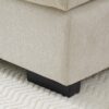 U Shaped Upholstered Sofa With Console And Cupholders For Living Room - Beige - Image 5