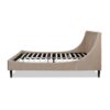 Aspen - Queen Vertical Tufted Modern Headboard Platform Bed Set - Mink Beige - Image 14