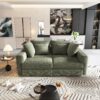 4 Seat Sofa, Convertible Deep Seat Sofa Lounge Chair For Living Room - Green - Image 5