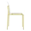 4 Piece Set Of Modern Color Block Designed Single Chairs, UV Resistant And Rust Proof - Grain Yellow / White - Image 5