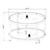 Contemporary Acrylic, Coffee Table, Round Tempered Glass Coffee Table - Chrome / Silver - Image 3