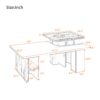 Nesting Coffee Tables Farmhouse, Rectangle Coffee Table Living Room Sofa Side Table For Living Room (Set of 2) - White - Image 3