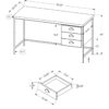 Computer Desk For Home Office, Laptop, Storage Drawers, Contemporary & Modern - Black - Image 5