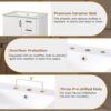 30" Bathroom Vanity With Sink Set, Storage Cabinet, Soft Close Drawers & Removable Tray - White - Image 8