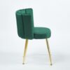 Modern Dining Chair (Set of 2) With Velvet Backrest And Golden Iron Tube Legs - Green - Image 6