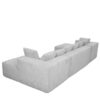 Modular U Shaped Sectional Sofa, 4 Seater Chaise Lounge With Reversible Design Striped - Gray - Image 13