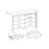 Lorenzo - 5 Piece Queen Bedroom Set With Glittered Detailing And Bar Handles - Silver - Image 10