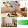 360 Degree Tilting Wooden Puzzle Table With 1500 Pieces, Rolling Design With Adjustable Height, Drawer, And Protective Cover - Black / Natural Wood - Image 7