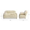Enchante - Sheepskin Accent Loveseat - Taupe / Natural - Image 13