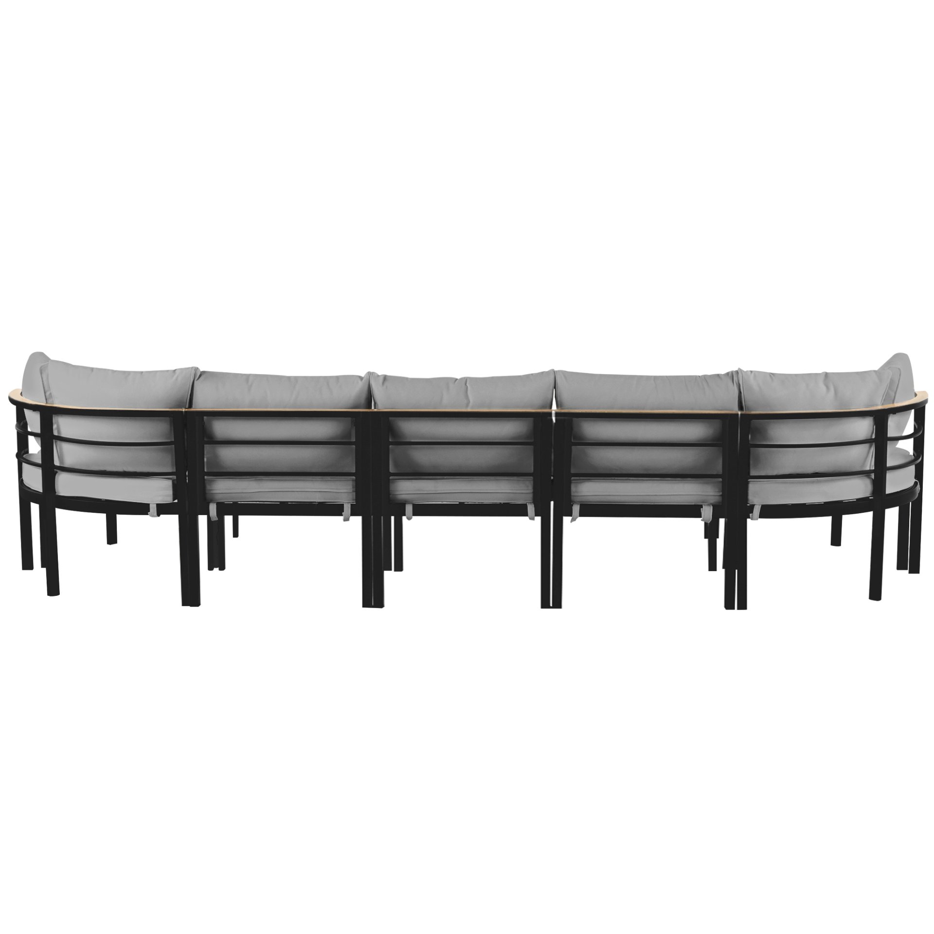 Outdoor Sectional Sofa Set With Cushions - Gray - Image 17