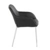 Daniella - Contemporary Dining Chair (Set of 2) - Chrome / Black - Image 3