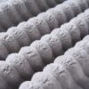 2 In 1 Foldable Sofa Plush Corduroy Sofa Convertible Floor Sofa Bed Deep Seating With Multi Functional Blanket Suitable For Living Rooms - Light Gray - Image 20