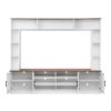 Wall Unit Entertainment Center With Bookshelves For TVs Up To 80", Modern TV Stand Media Console With Cabinets, Tempered Glass Doors And Adjustable Shelves For Living Room - White - Image 11