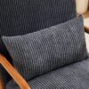 Accent Chair With Pillow Upholstered - Antique Dark Gray - Image 7