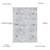 Toucan - Washable Non - Slip Area Rug - Silver - Image 5