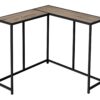 Corner Accent Console Table For Entryway, Contemporary And Modern - Taupe / Black - Image 2