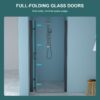 Fold Frameless Shower Door With Tempered Glass - Matte Black - Image 4