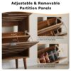 Medieval - Independent Shoe Cabinet With 2 Flip Drawers - Walnut - Image 9