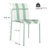 4 Piece Set Of Single Chairs With Modern Color Blocking Design, UV Resistant And Rust Proof - Haze Green / White - Image 3