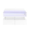 Lift Top Coffee Table With 2 Drawers, Hidden Space And LED Lights For Living Room - White - Image 7