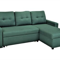 Convertible L Shaped Sectional Sleeper Sofa Bed, Saving Pull Out Couch - Teal