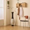 Tall Designer Floor Vase Artificial With 2 Tone Decorative Accent For Living Room - White / Black - Image 5
