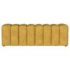 Upholstered Tufted Accent Bench With Round Legs - Mustard Yellow - Image 5