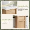 15.75" Bathroom Vanity With Reversible Resin Sink And Cabinet - Wood - Image 7